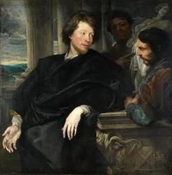 George Gage con dos hombres y Thom Yorke